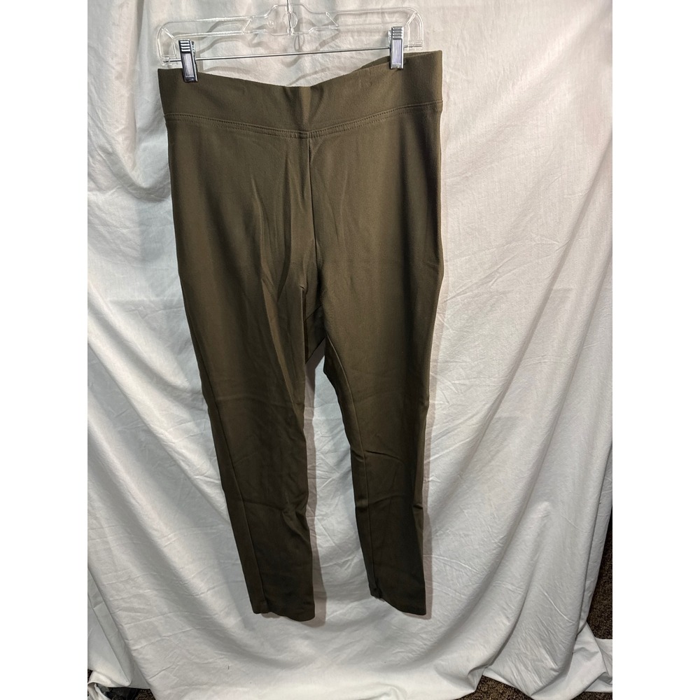 Ethyl Clothing Women Olive Green Knit Stretch Leggings Pants Size 14